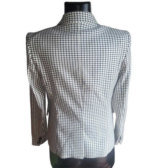 Dalia Black and White Checkered Blazer M - Picture 5 of 6